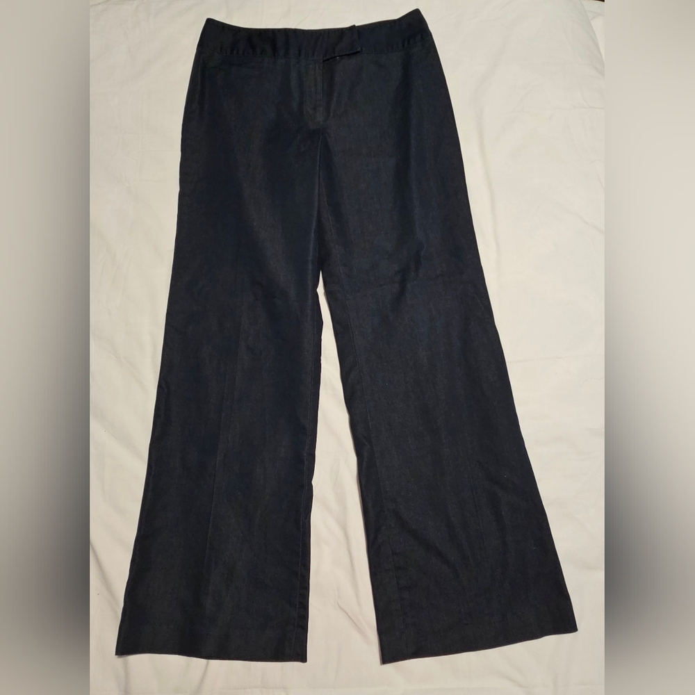 Dark Blue Wide-Leg Pants